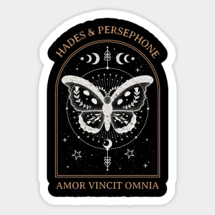 hades and persephone greek mythology bookish dark cottagecore poet Sticker